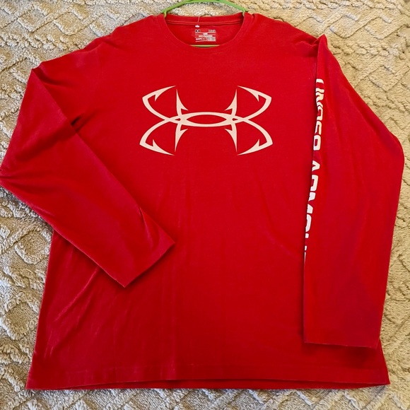 UNDER ARMOUR• Long-Sleeve Tee Shirt- Pink- Activewear-Large- Comfortable - Picture 1 of 5